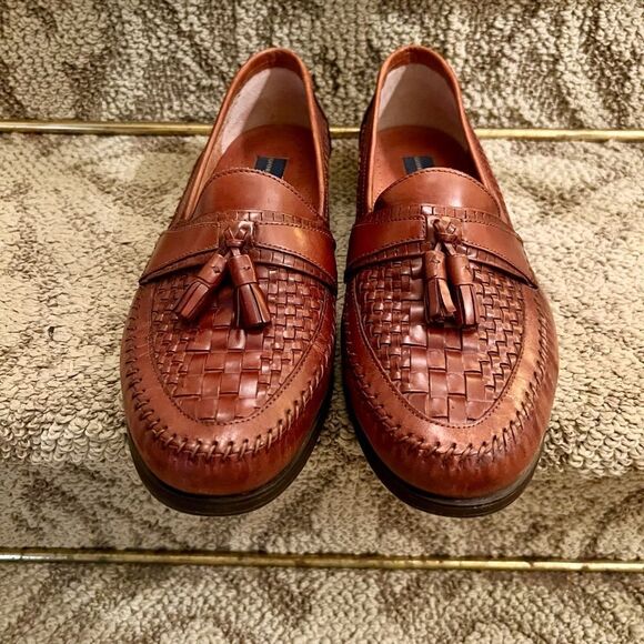 EUC Men's Giorgio Brutini Le Glove Newark Brown Leather Loafers Shoes Size 11 M - Picture 2 of 6